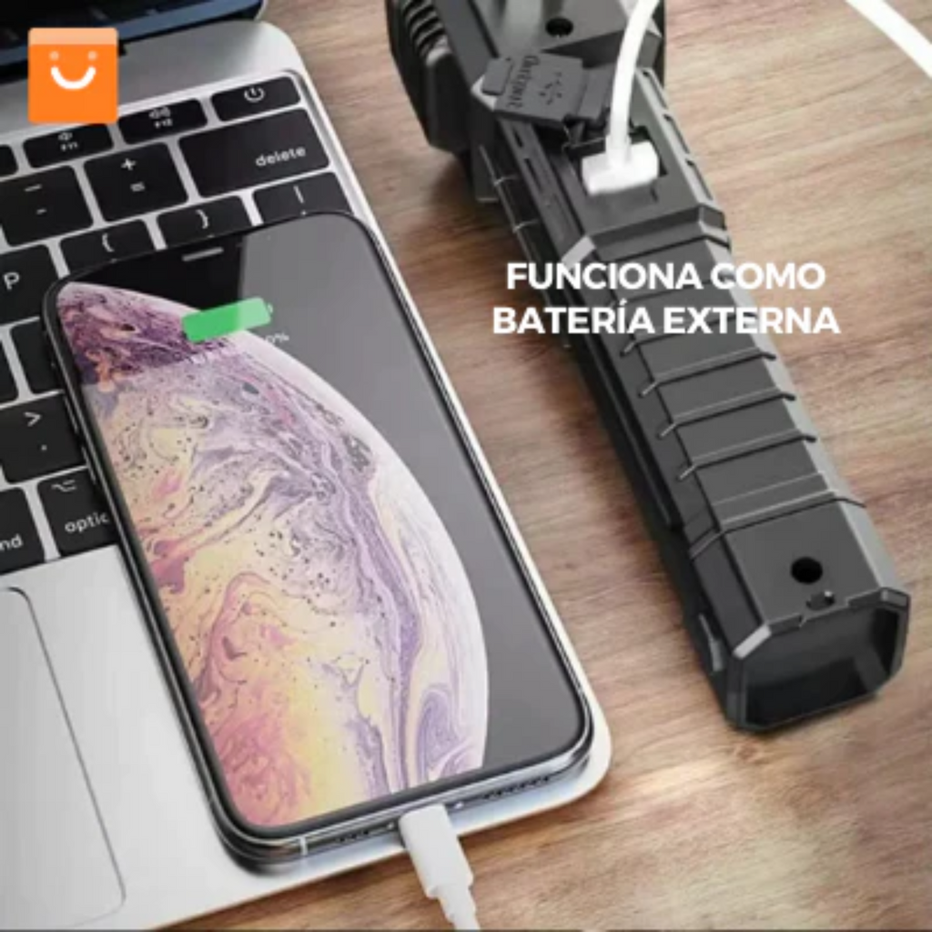 Linterna Multifuncional de seguridad 4 En 1 Recargable