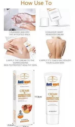 CREMA ANTI VERRUGAS PARA EL CUIDADO DE LA PIEL